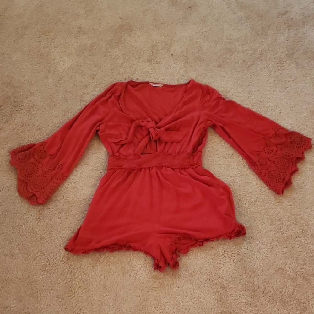 Red American Eagle Romper